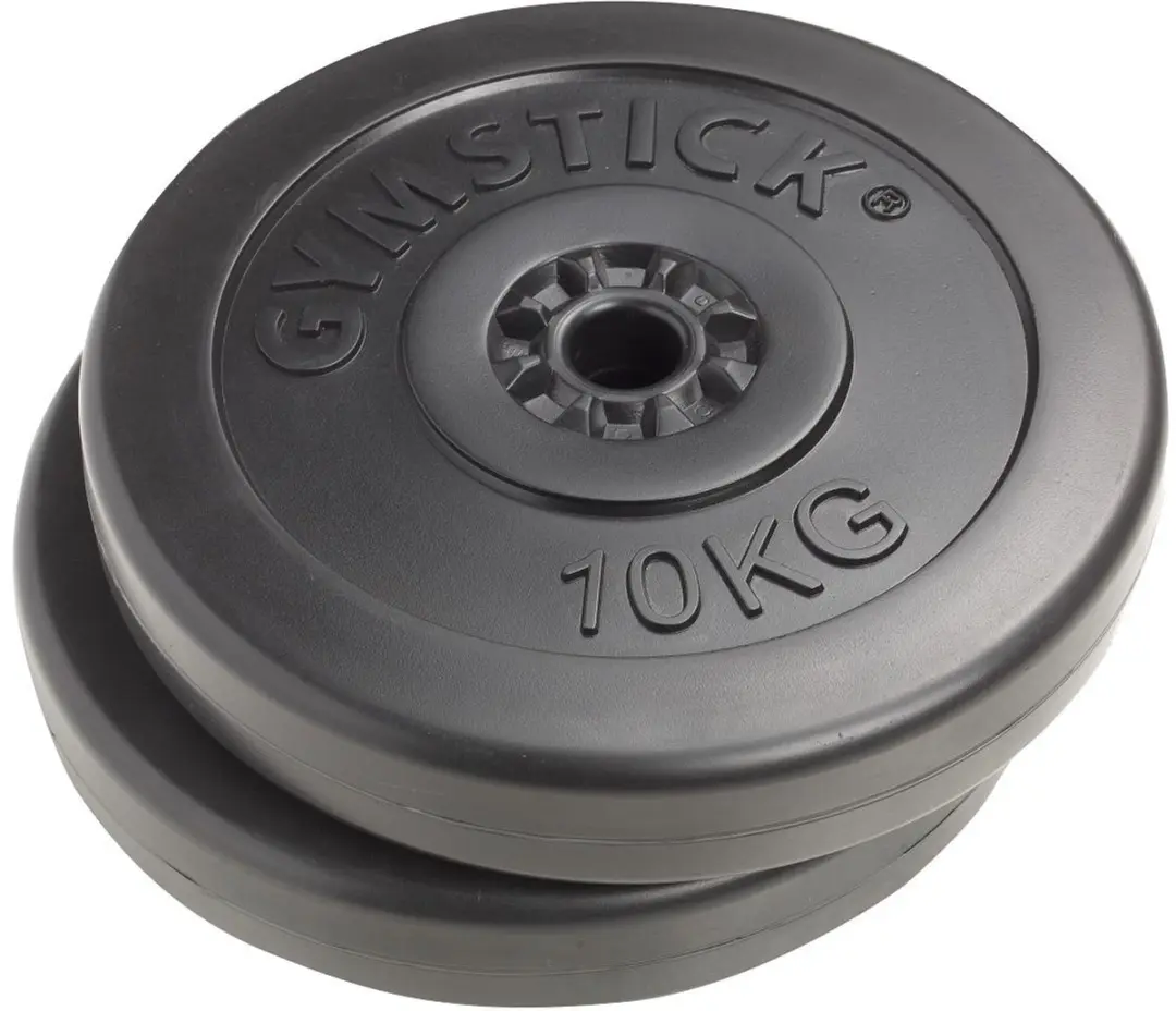 Gymstick Vinyl Halterschijven 10kg - 2 Stuks