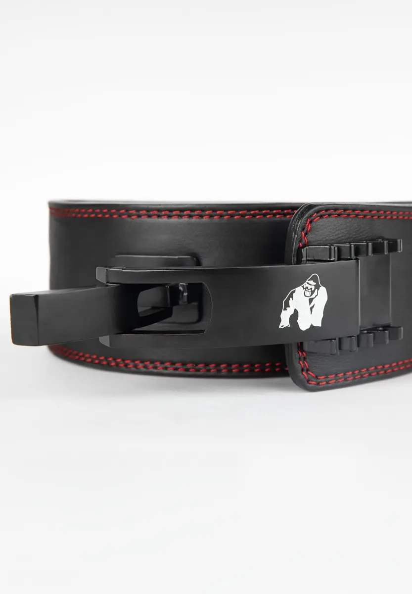 Gorilla Wear Halterriem 4 Inch Premium Leather - Zwart