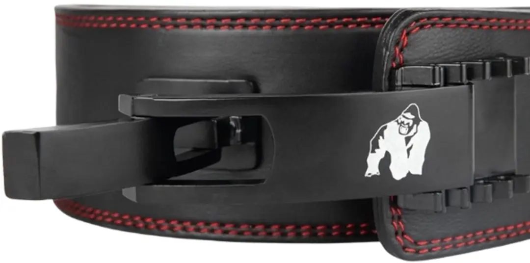 Gorilla Wear Halterriem 4 Inch Premium Leather - Zwart