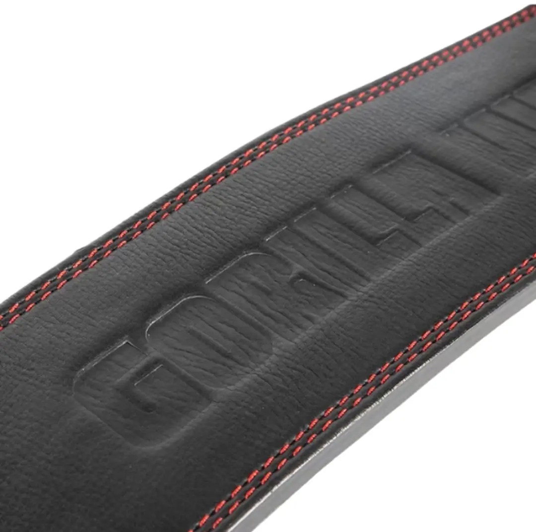 Gorilla Wear Halterriem 4 Inch Premium Leather - Zwart
