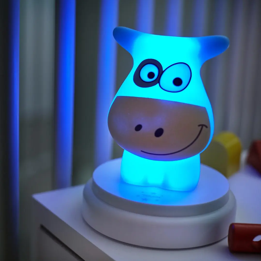 Alecto Naughty Cow LED Nachtlampje - Koe Blauw - afbeelding 6 van 6
