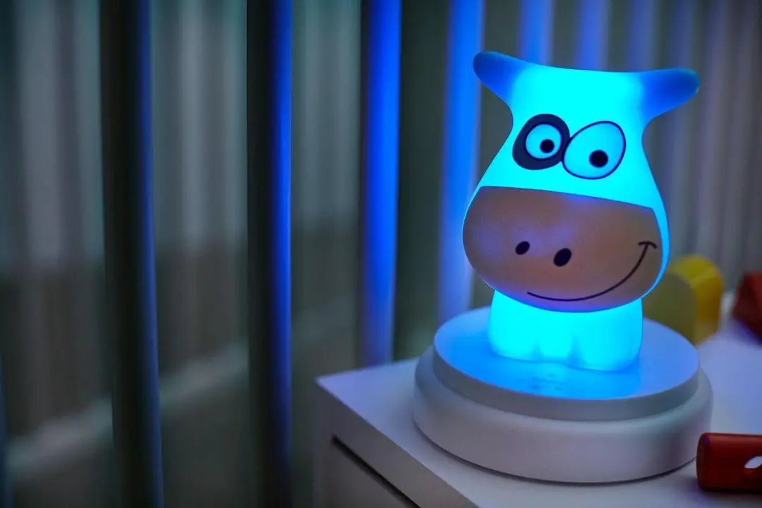 Alecto Naughty Cow LED Nachtlampje - Koe Blauw