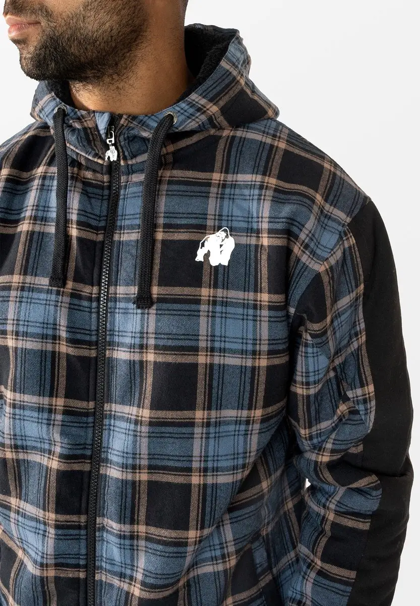 Gorilla Wear Kenton Jas - Zwart/Blauw 4XL
