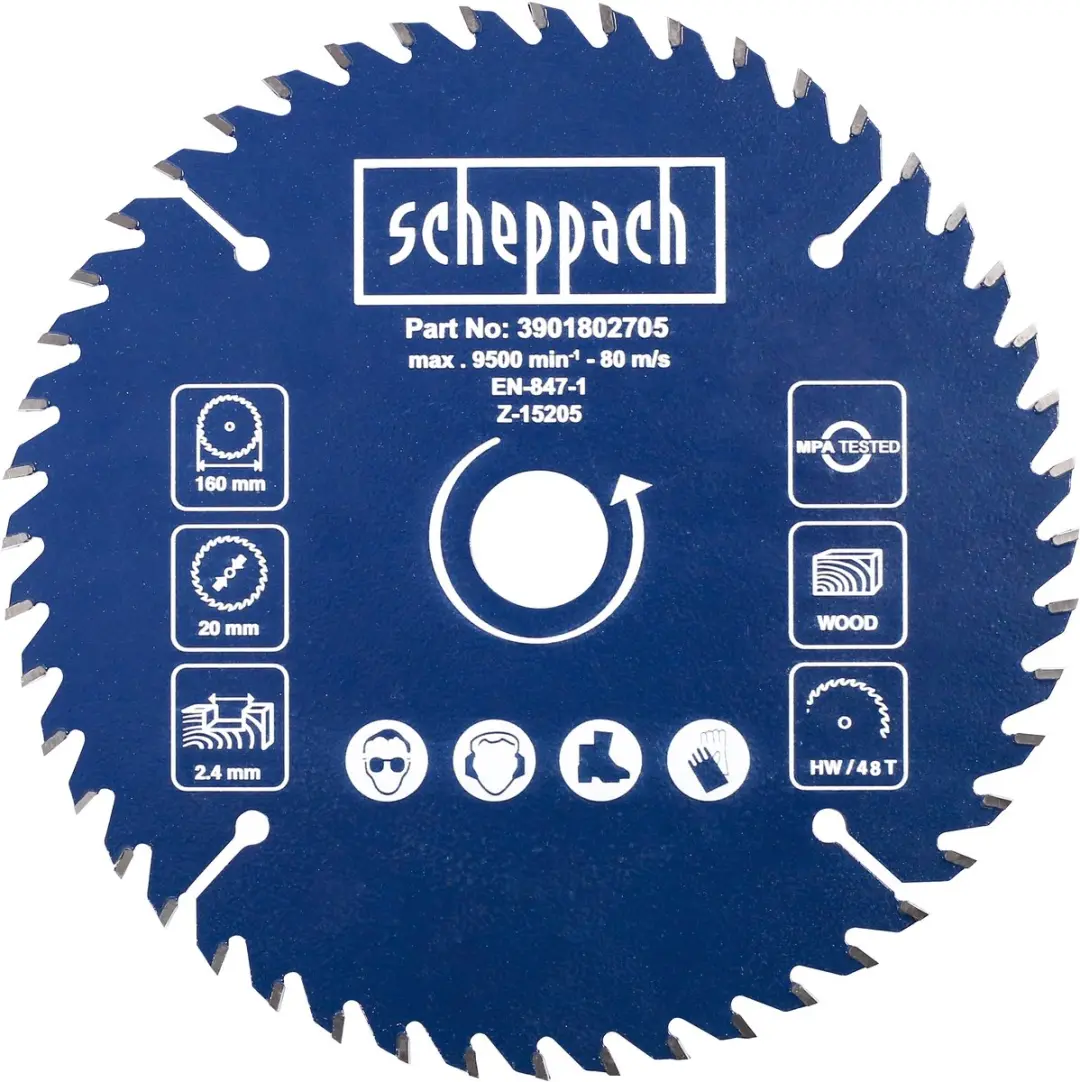 Scheppach Zaagblad 48T Ø160mm