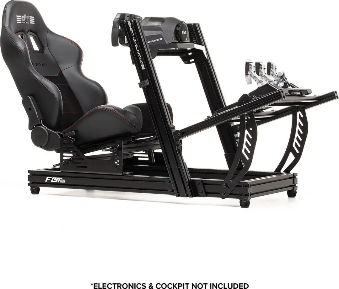 Next Level Racing F-GT Elite Lite NLR-E032 Simulator Cockpit - Zwart/Rood