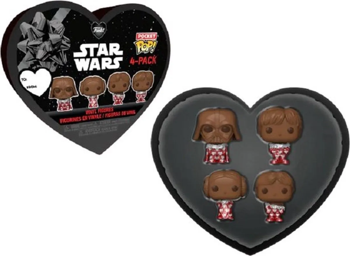 Funko Pocket Pop! Keychain Star Wars Valentines - 4 Stuks - Veelkleurig