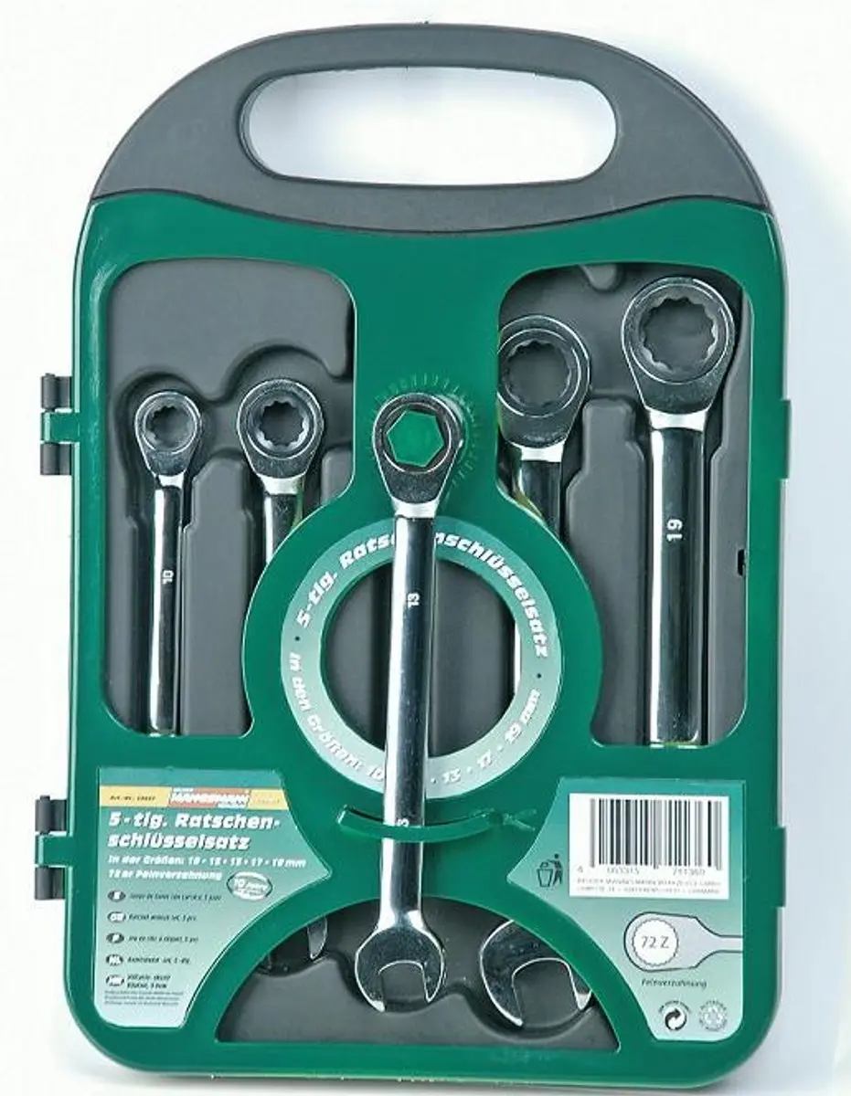 Brüder Mannesmann Steekringsleutelset 5-delig 10-19mm