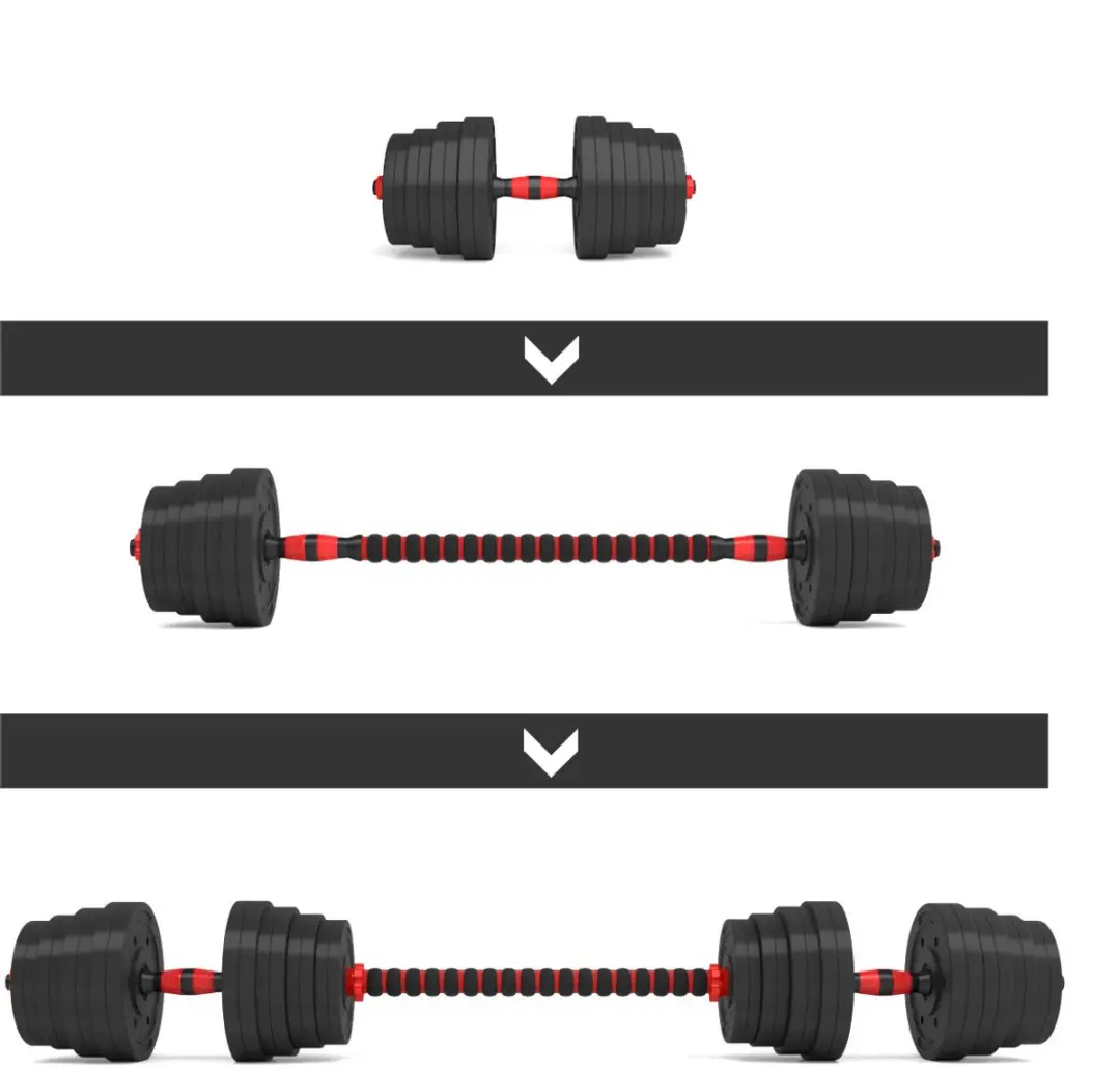HMS Verstelbare Halter & Dumbbell Set 30kg - Zwart