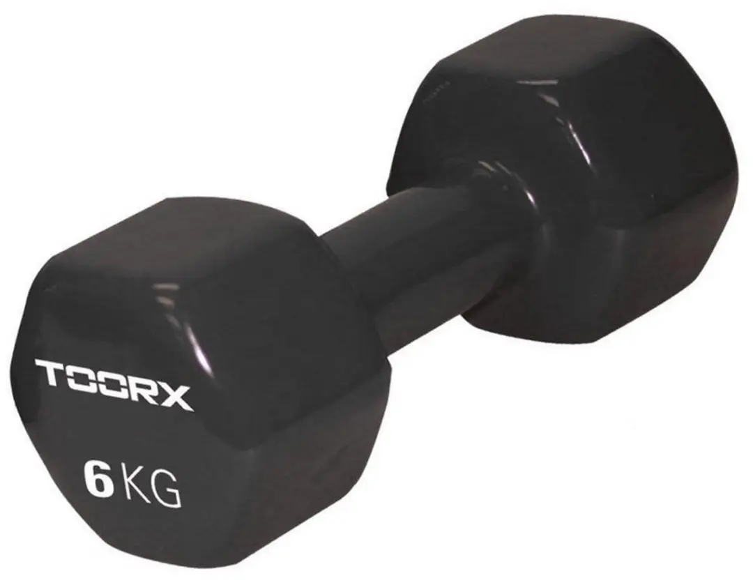 Toorx Vinyl Dumbbell 6 kg - Zwart