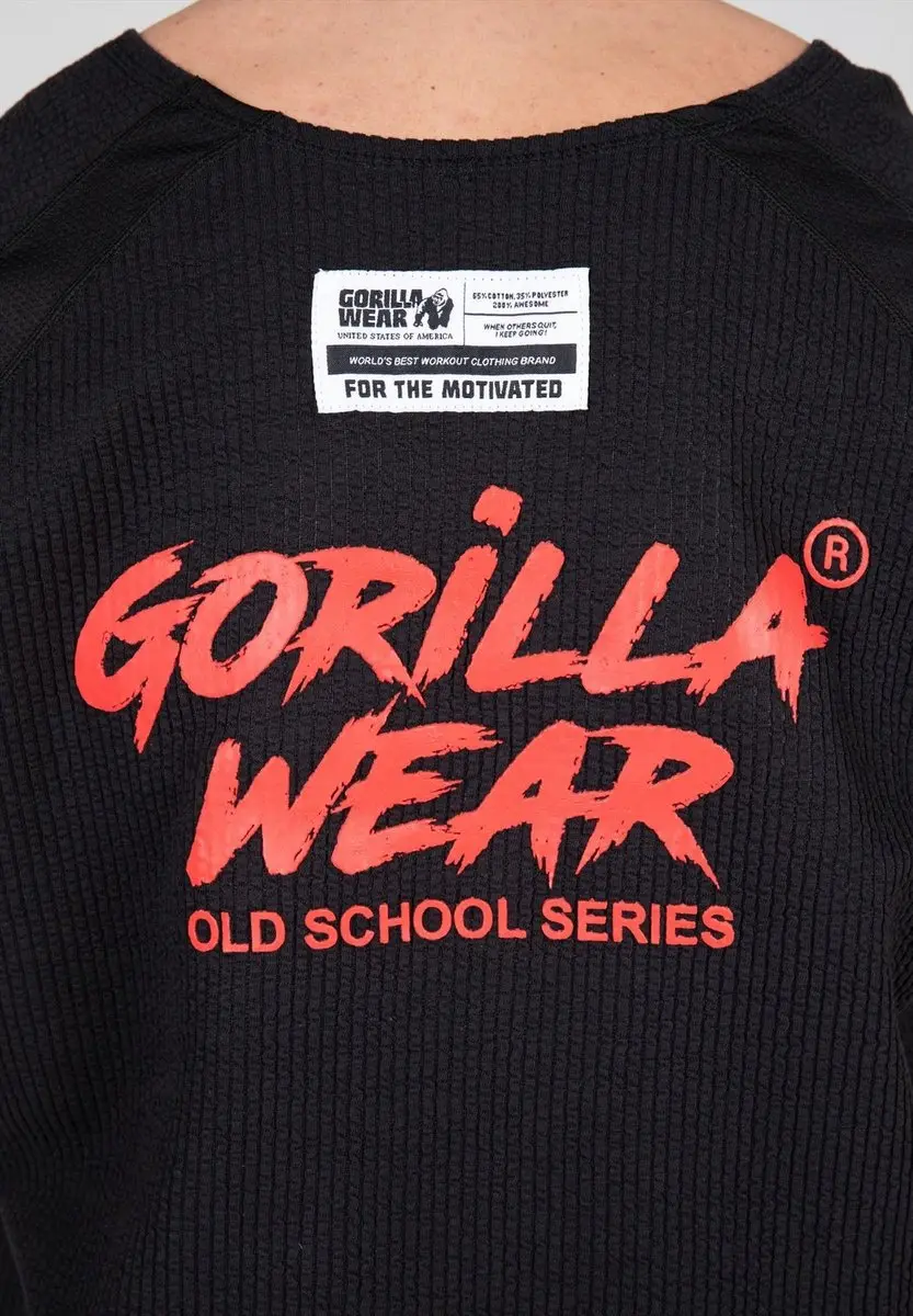 Gorilla Wear Augustine Old School Workout Top - Zwart/Rood 2XL/3XL