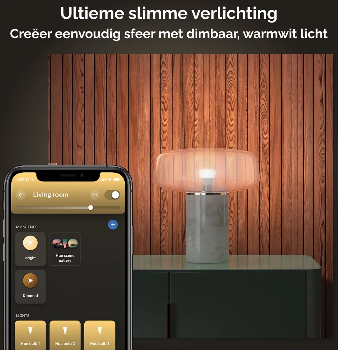 Philips Hue Starterkit Warmwit 3 Lampen E27 - 1100lm