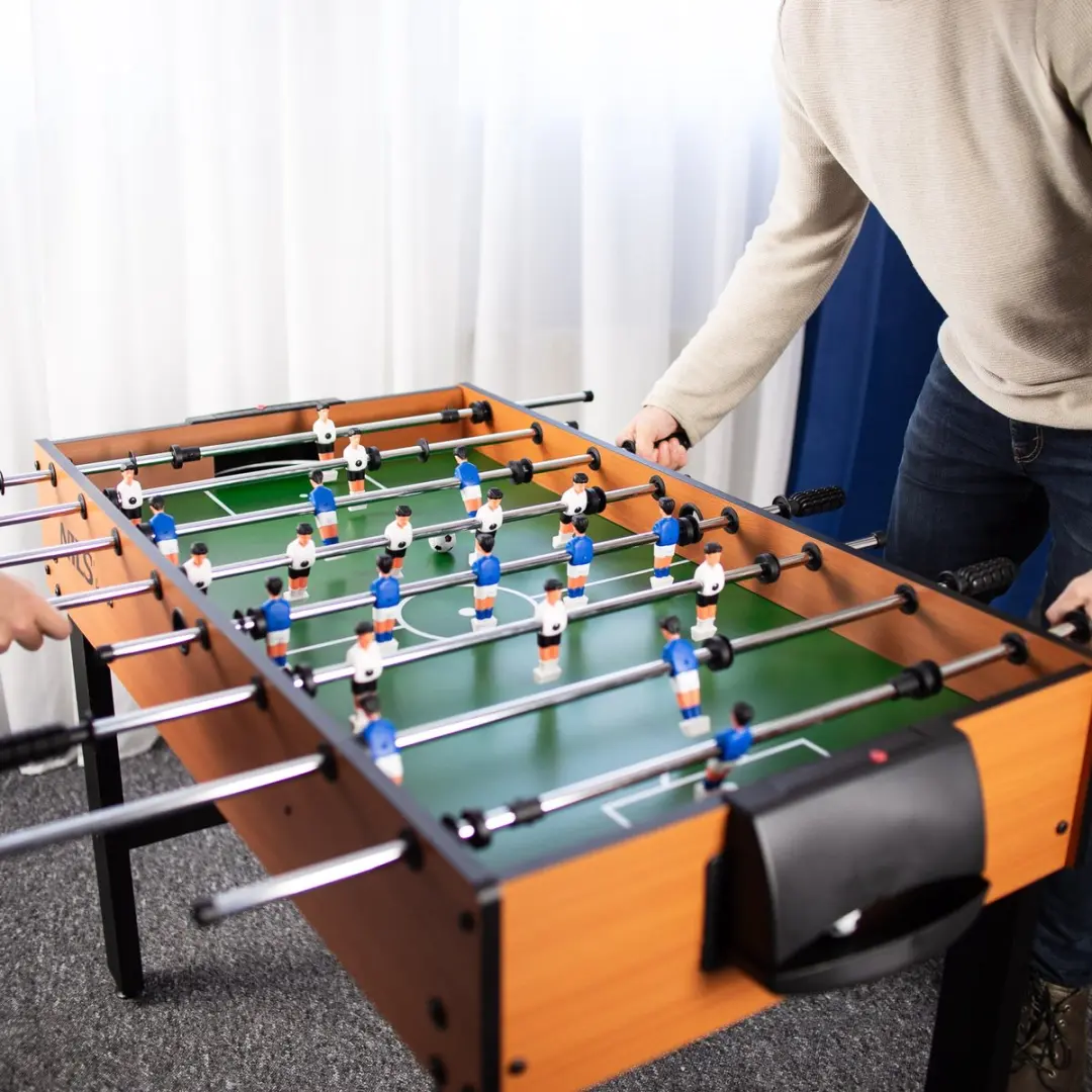 Nils FUN Arena 2 Voetbaltafel 121cm - MDF - 2 Ballen - Zwart/Wit