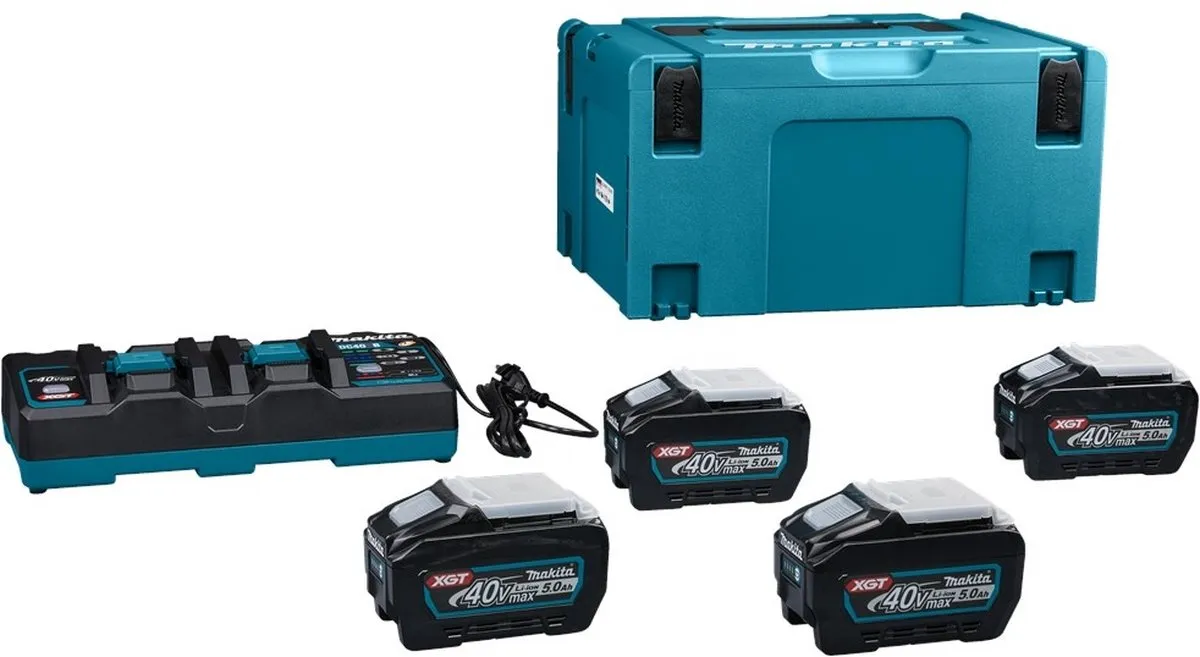 Makita XGT DC40RB Starterset - 4x Accu 5.0Ah + Snellader