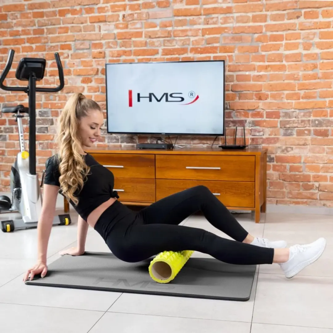 HMS Premium MFK01 Fitnessmat - 110cm - Grijs-Zwart