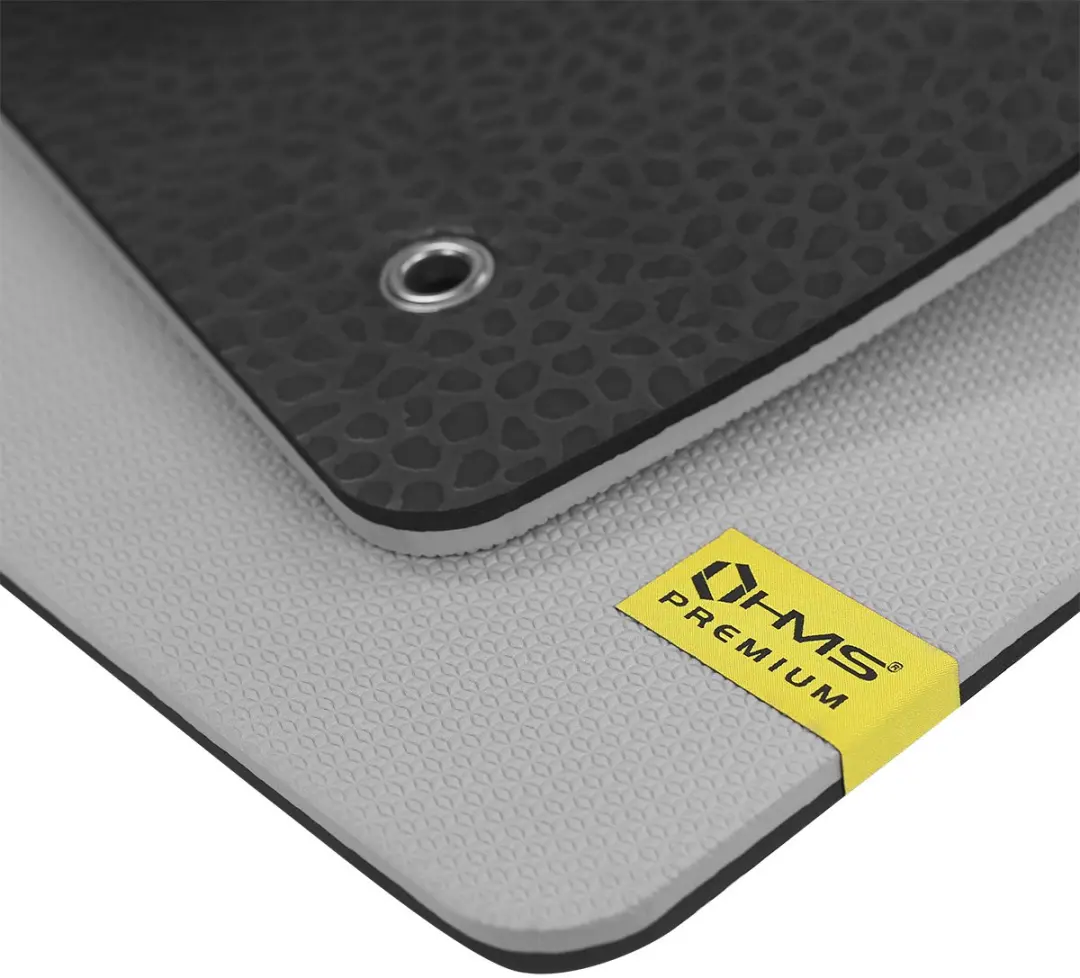 HMS Premium MFK01 Fitnessmat - 110cm - Grijs-Zwart