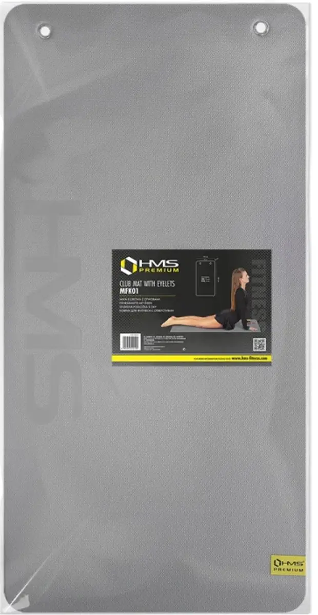 HMS Premium MFK01 Fitnessmat - 110cm - Grijs-Zwart
