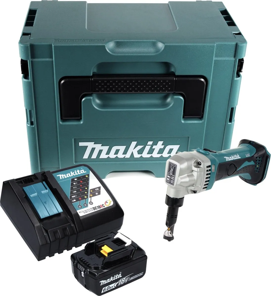 Makita DJN161RG1J Accu Knabbelschaar 18V - 1900 Slagen/min - 20 Stuks