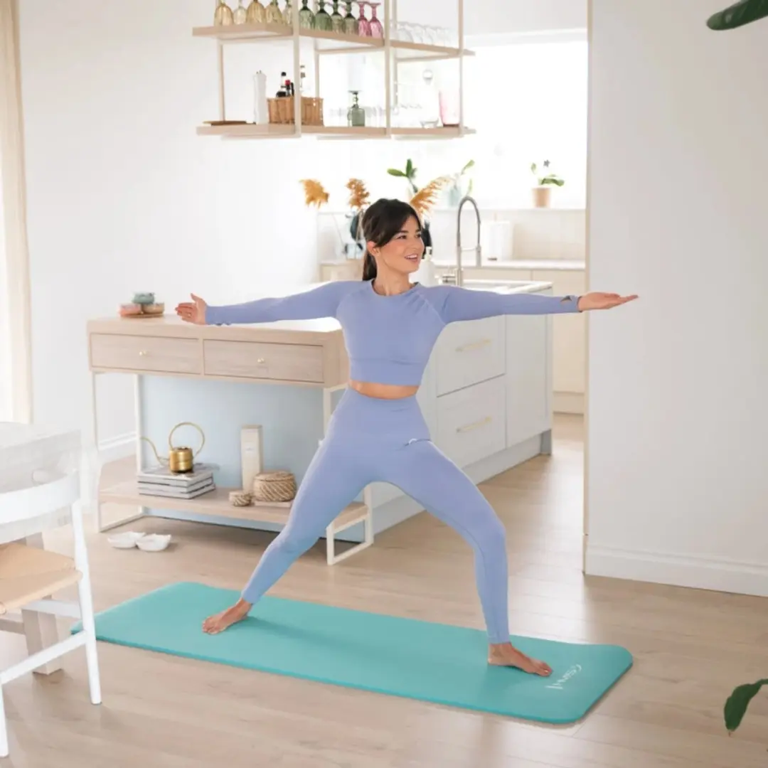 HMS Yoga Mat - Mintblauw 15mm