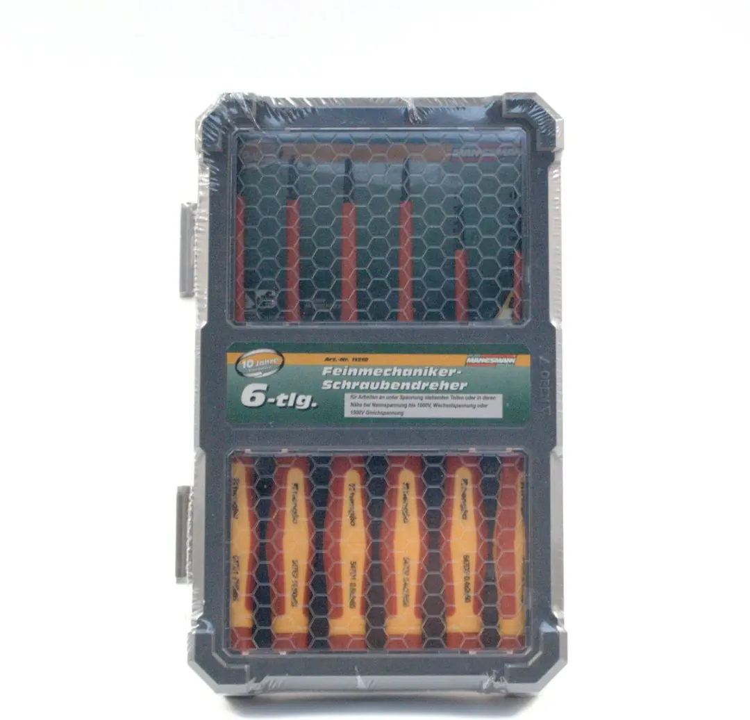 Brüder Mannesmann 11218 Precisie Schroevendraaierset 6-delig - geïsoleerd - VDE