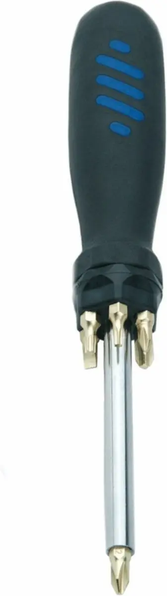 Brüder Mannesmann Telescoopschroevendraaier met Bits - 8 Stuks