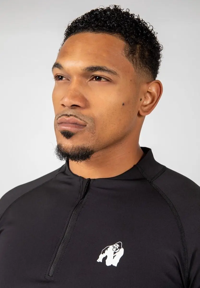 Gorilla Wear Hamilton Hybrid Longsleeve Heren - Zwart 2XL
