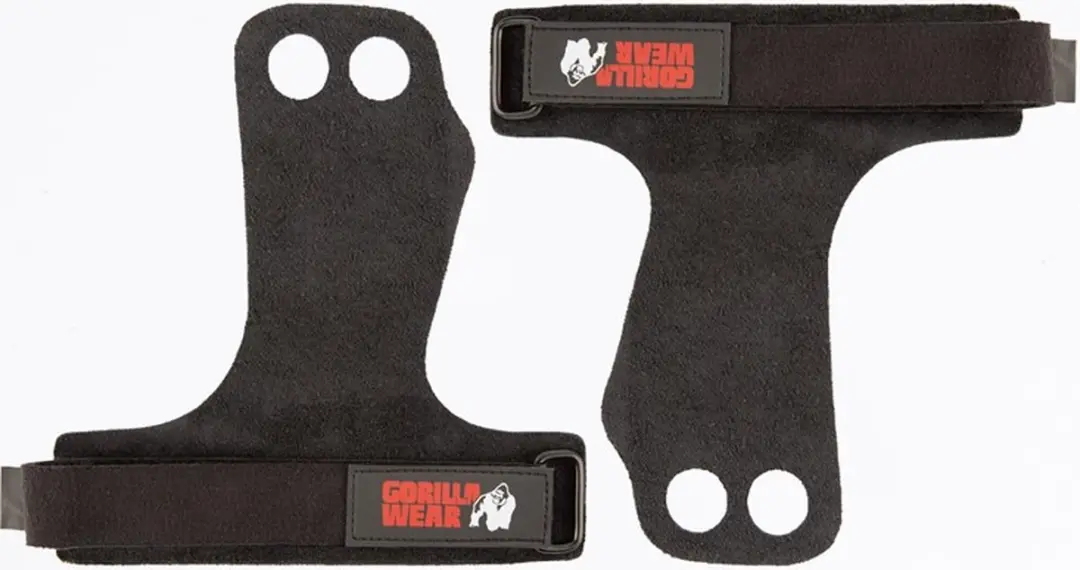 Gorilla Wear Lifting Grips 2-Hole - Zwart - S