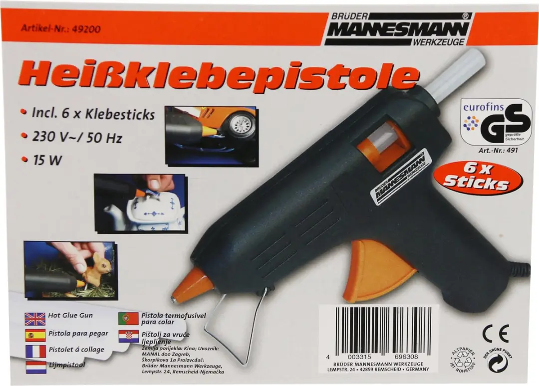 Brüder Mannesmann M49200 Lijmpistool 15W - 11mm - 6 Stuks