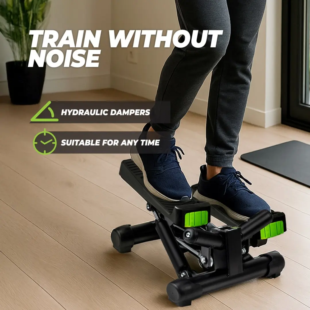 VirtuFit ST10 Stepper 2-in-1 - Computer & Kabels - Zwart/Groen