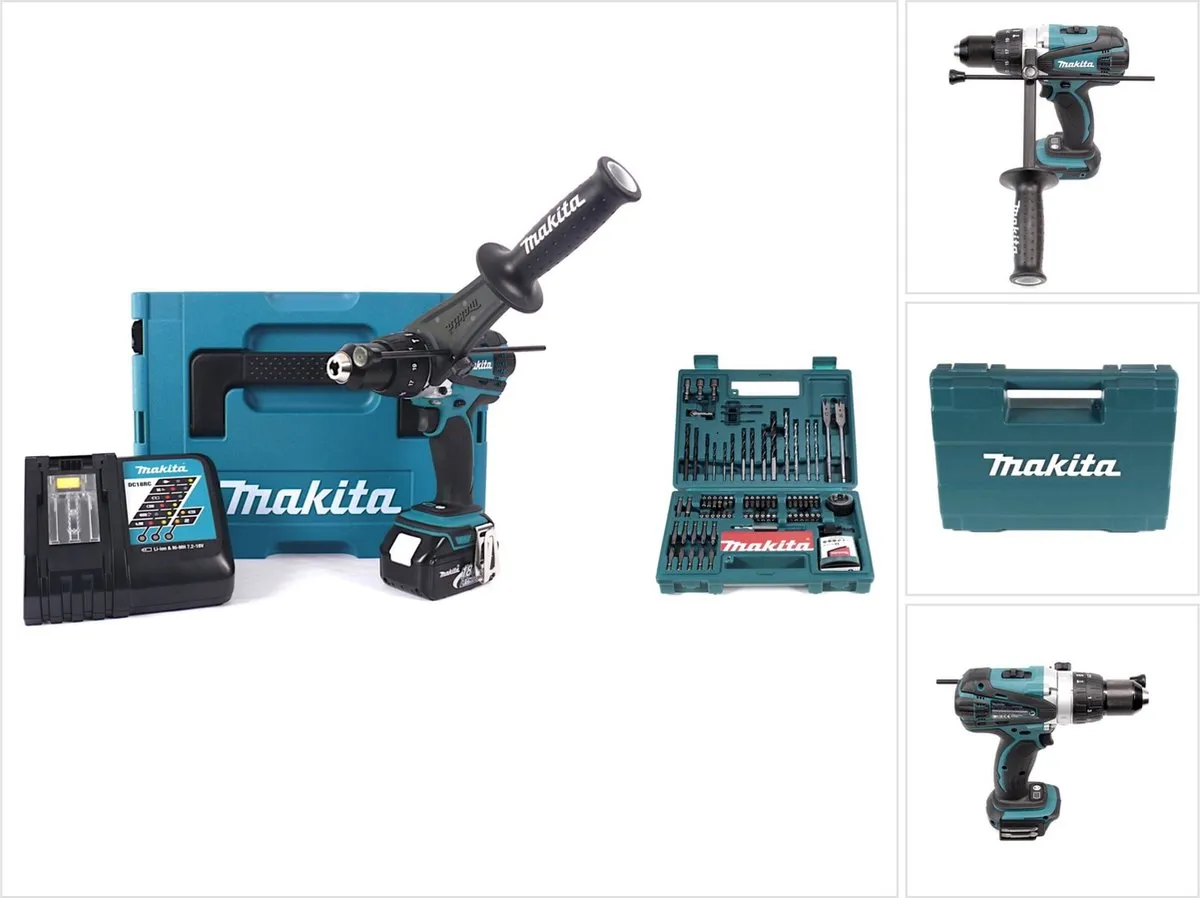 Makita DHP458RF1J Accu-klopboormachine 18V 91Nm