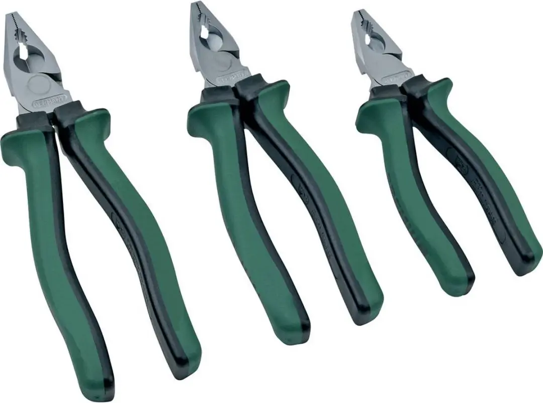 Brüder Mannesmann Combinatietang 200mm - Zilver/ Groen/ Zwart