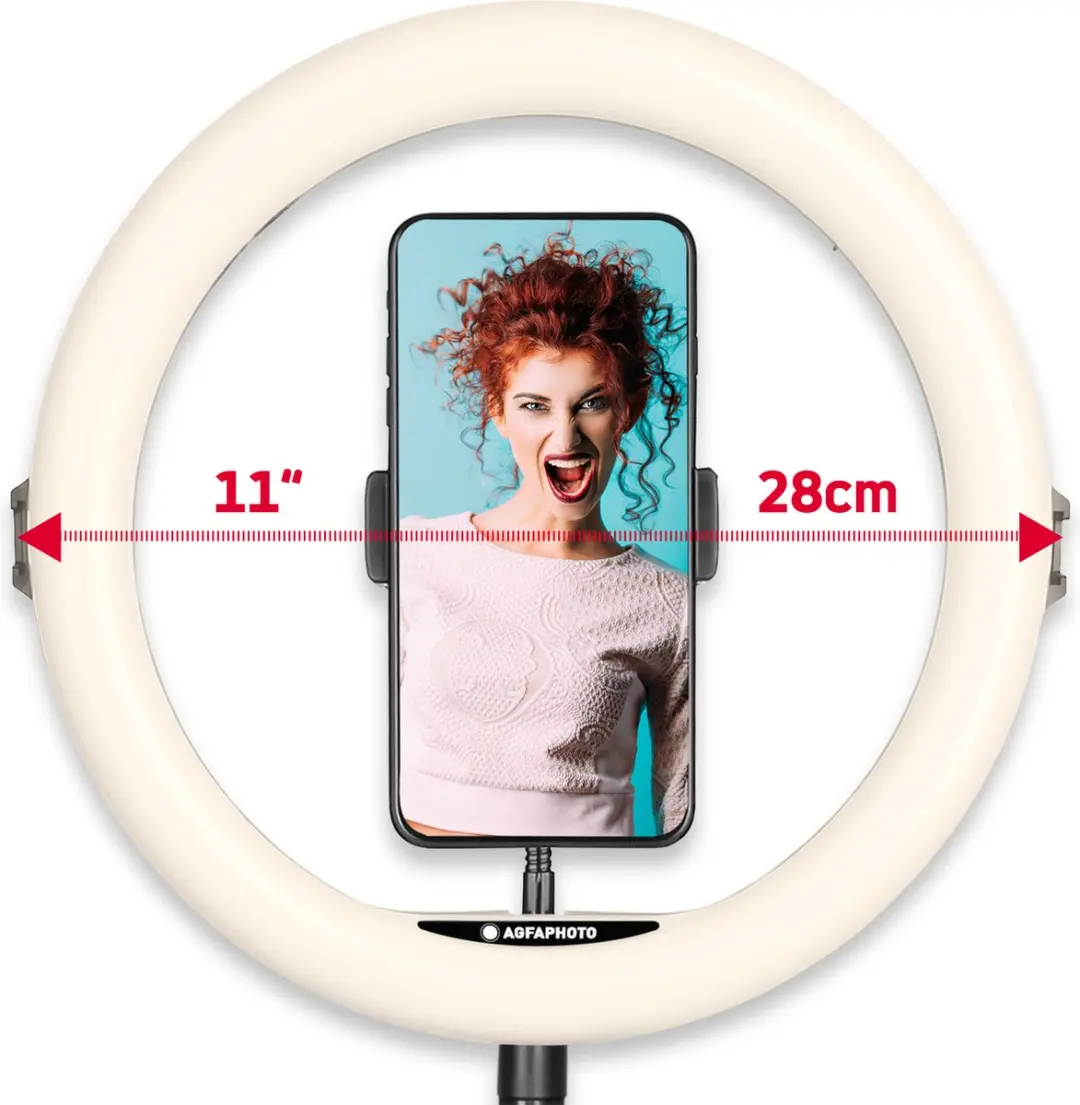 AgfaPhoto Ring Light Realiview ARL11 - 11" LED Ringlight - Zwart - afbeelding 6 van 6