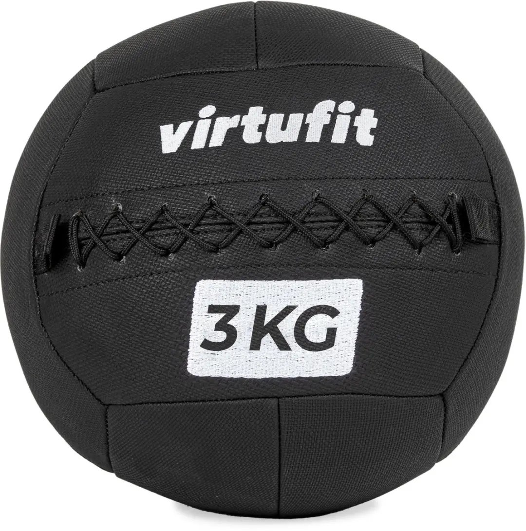 VirtuFit Wall Ball Pro 3kg - Fitnessbal Zwart