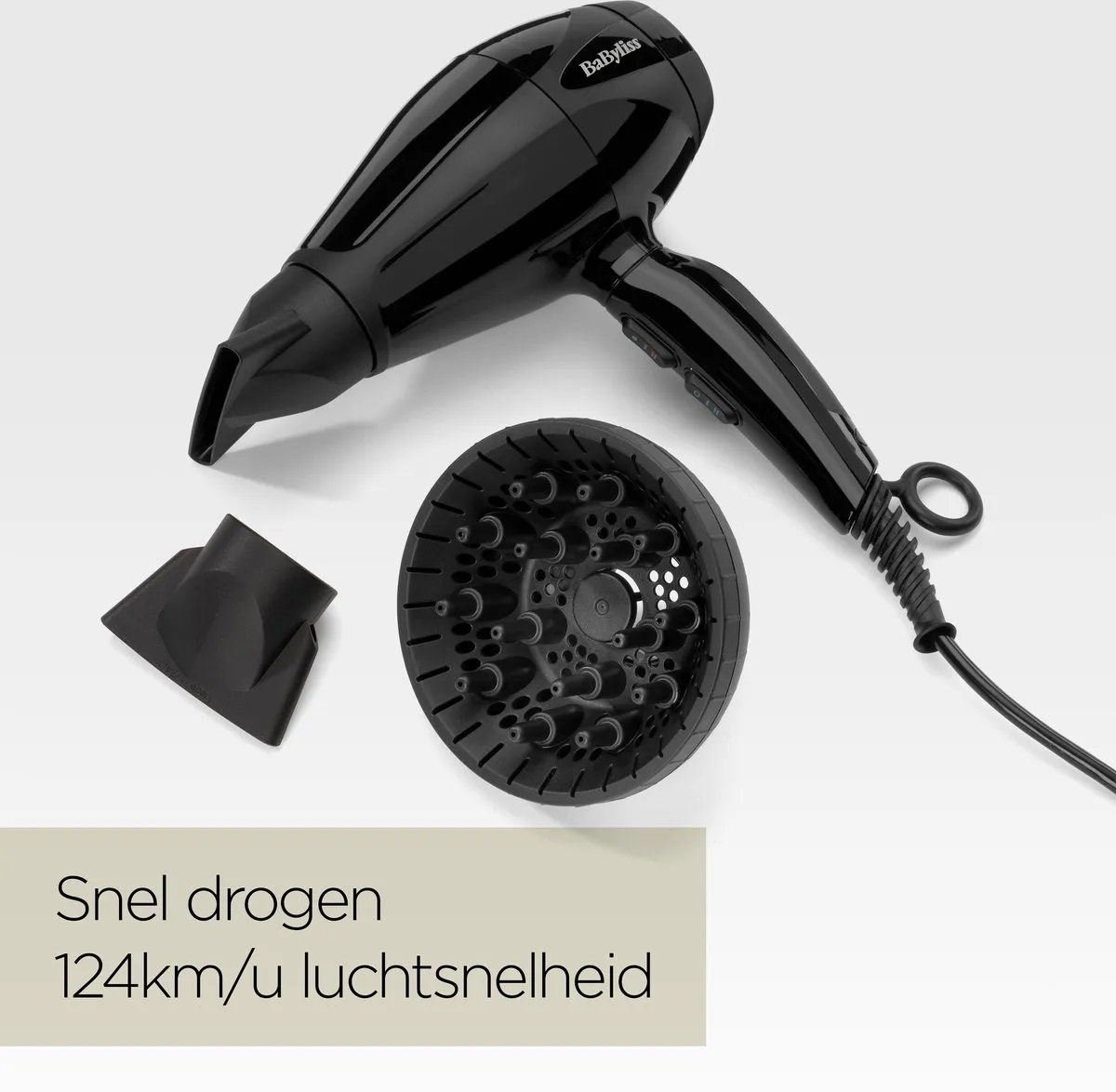 Babyliss Compact Pro 2400 Föhn 6715DE - 2400W - Ionisch - Zwart