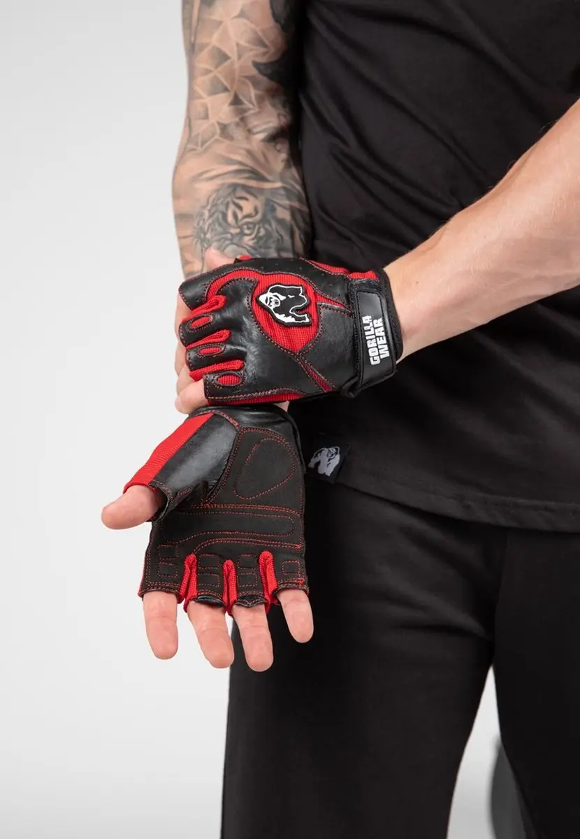 Gorilla Wear Mitchell Handschoenen - Zwart/Rood S