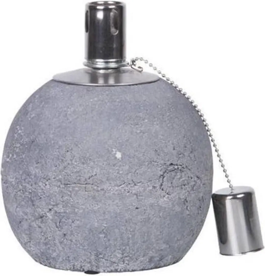 Esschert Design Bolvormige Olielamp Beton Grijs
