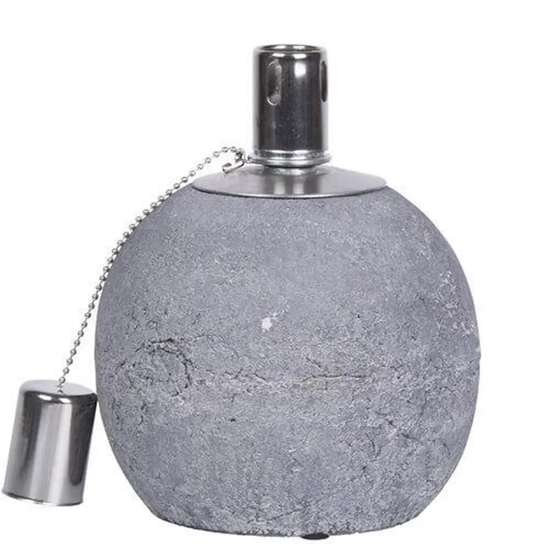 Esschert Design Bolvormige Olielamp Beton Grijs