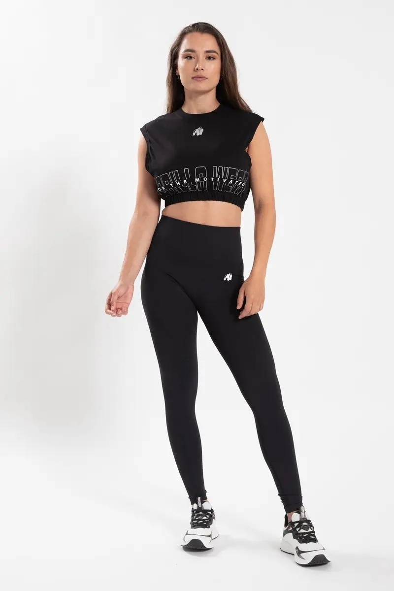 Gorilla Wear Albion Oversized Crop Top M - Zwart