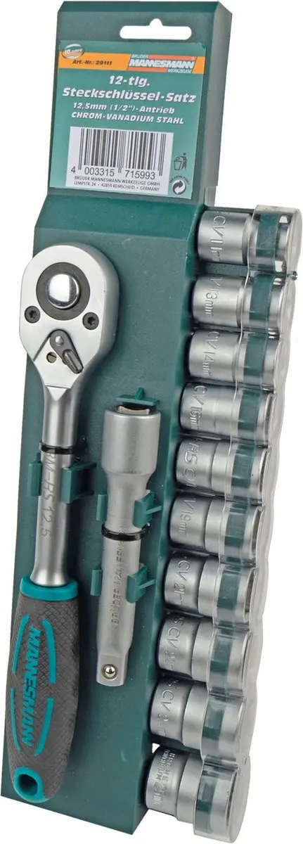 Brüder Mannesmann M29111 Dopsleutelset 1/2"