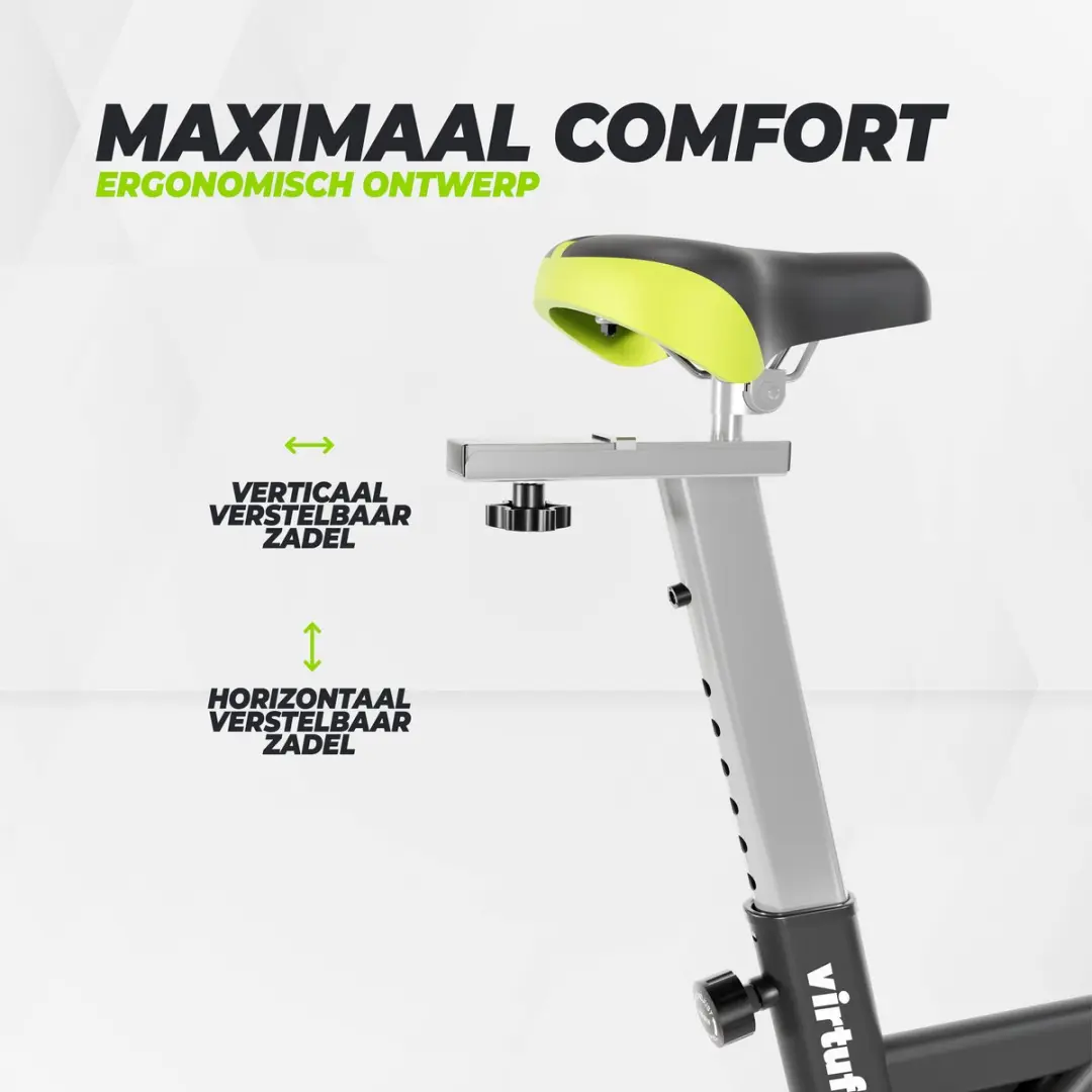 VirtuFit RS100 Magnetische Indoorfiets - 6 kg Vliegwiel - Zwart - afbeelding 6 van 6