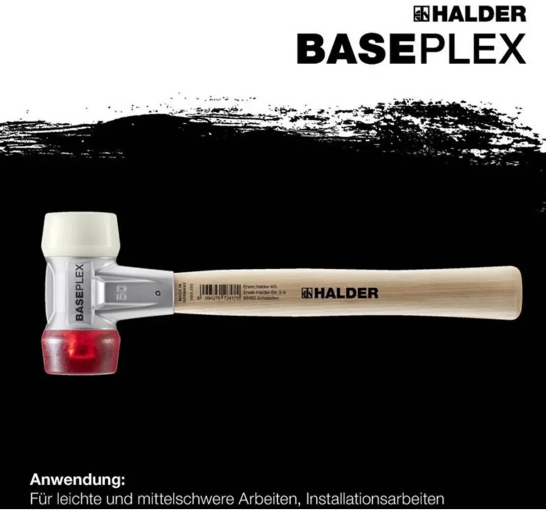 Halder Baseplex Hamer 30mm - Nylon/Celluloseacetaat