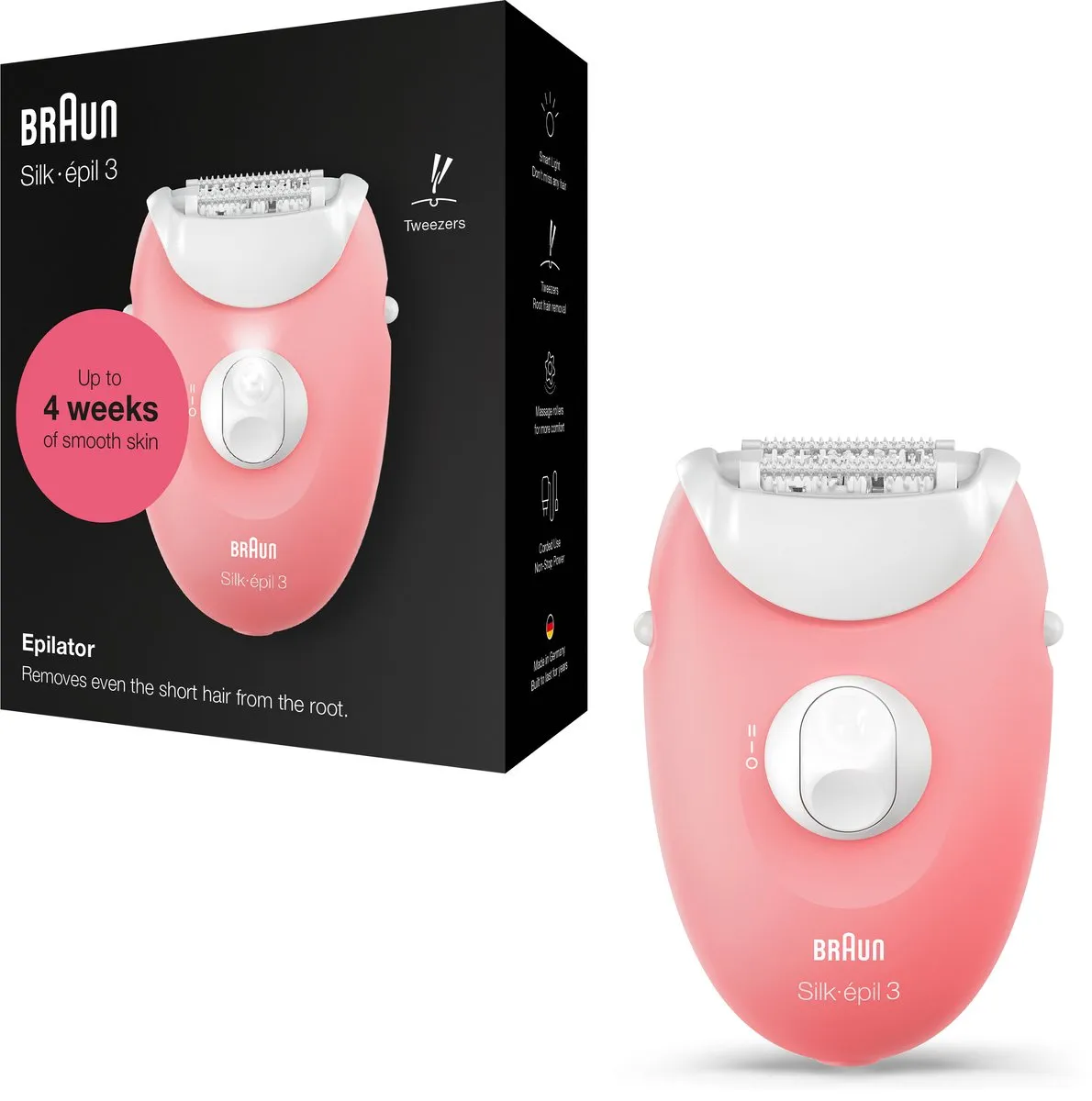 Braun SE 3-176 Epilator - Roze
