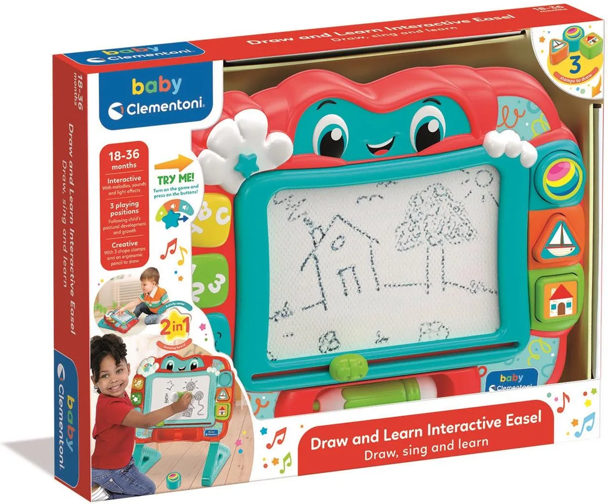 Clementoni Baby Interactive Schildersezel - Licht & Geluid - Multi