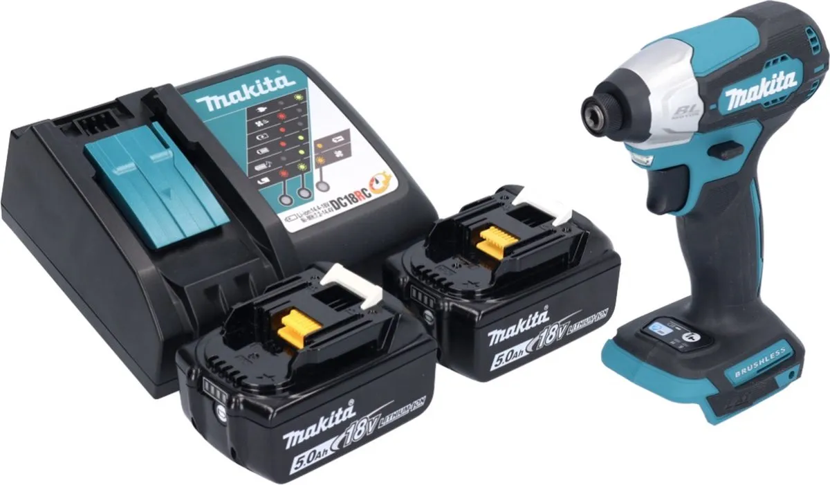 Makita DTD 157 Slagmoersleutel 18V - 140Nm - 2x 5,0Ah + Oplader - afbeelding 5 van 5