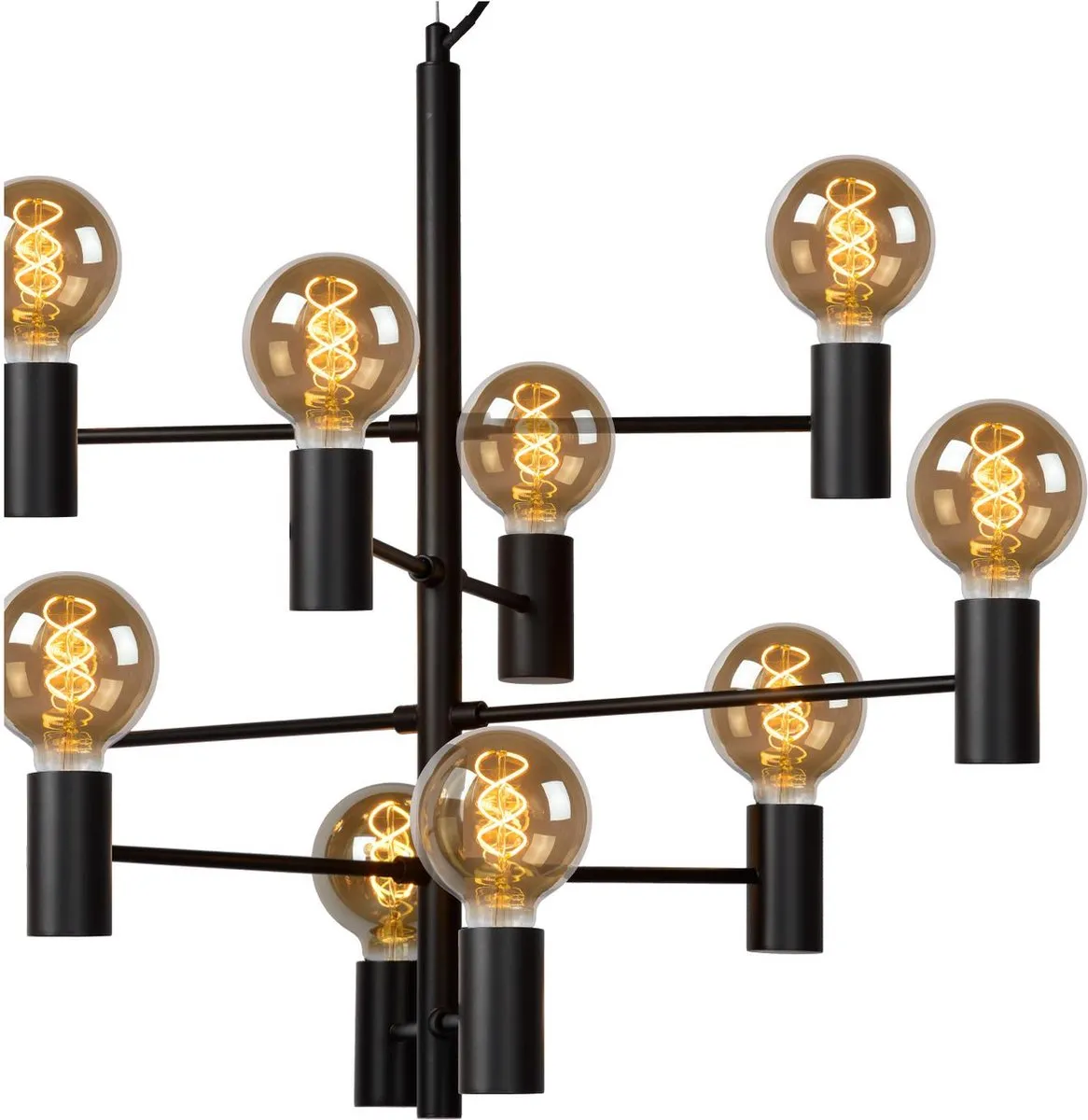 Lucide Leanne Hanglamp Ø65cm - 10xE27 Zwart