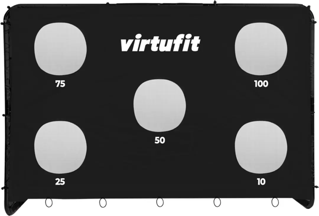 Virtufit Voetbaldoel Pro 300x200cm - Doelwand met 5 zones - Zwart - afbeelding 6 van 6