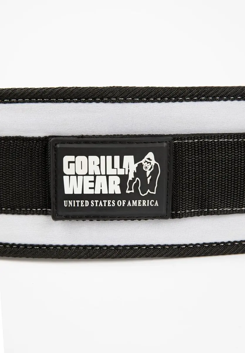 Gorilla Wear 4 Inch Nylon Sportriem - Halterriem Dames - S - Zwart/Wit