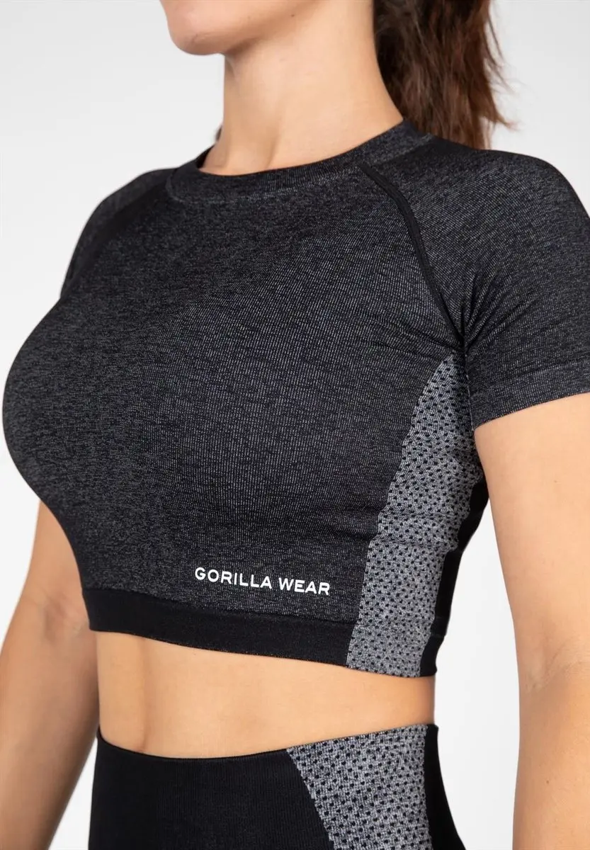 Gorilla Wear Selah Seamless Crop Top M/L - Zwart