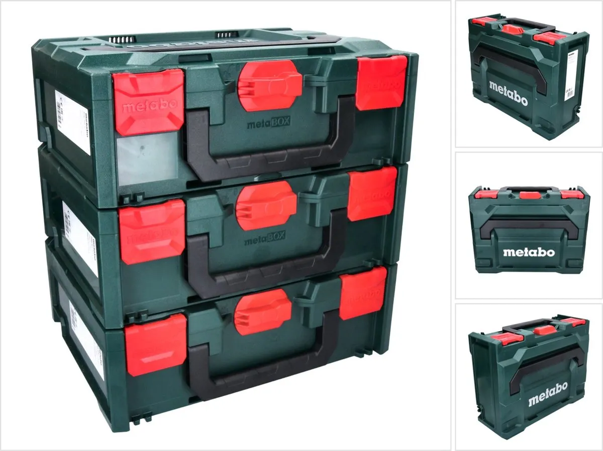 Metabo metaBOX 145 3x Stapelbare Gereedschapskoffer