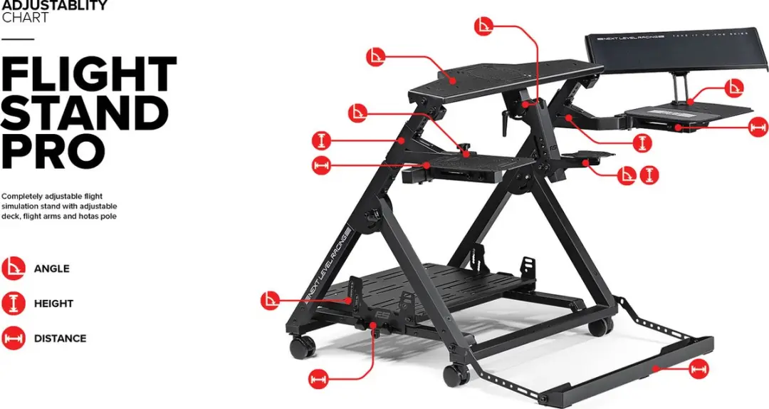 Next Level Racing Flight Stand Pro NLR-S032 - Zwart