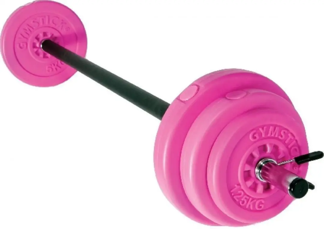 Gymstick Aerobic Pump Set 20kg - 6 Vinyl Schijven - Roze/Zwart